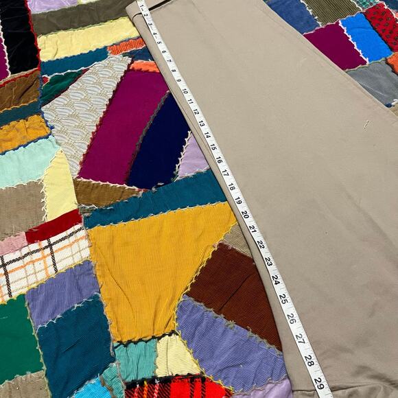 Vintage Bills Khakis Red Blanket Lined Beige Dress Pants 36Wx29L - Picture 7 of 7